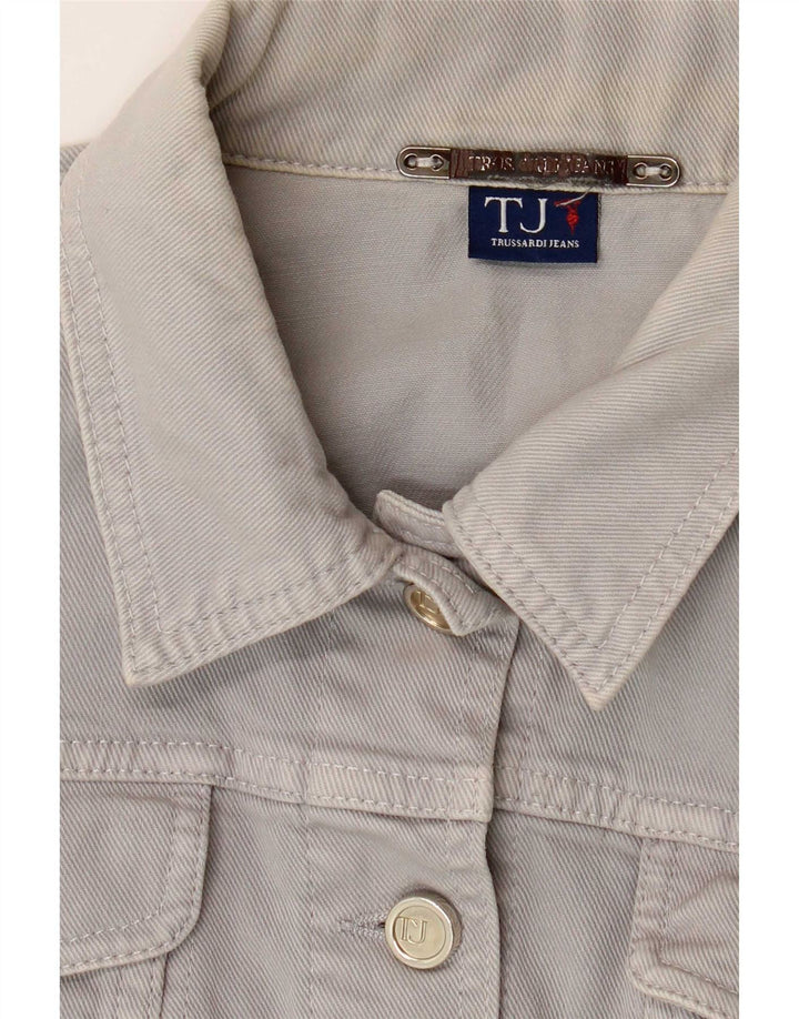 Trussardi Jeans Γυναικείο Τζιν Μπουφάν UK 12 Medium Grey