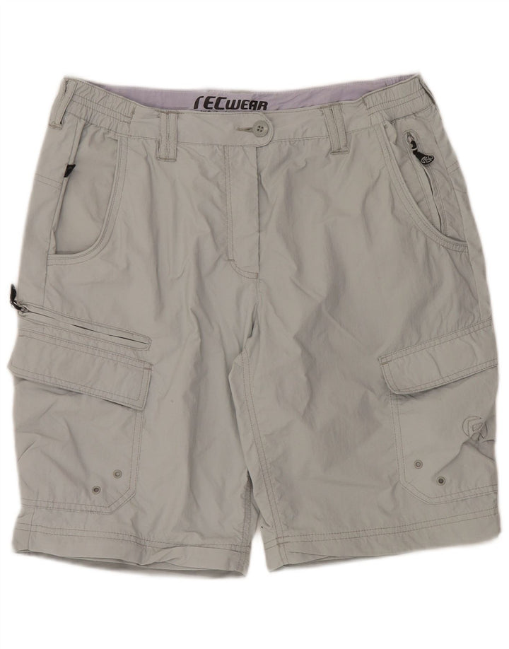 RODEO Womens Cargo Shorts UK 16 Large W34  Grey Nylon