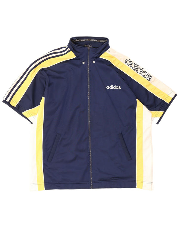 Ανδρική φόρμα γυμναστικής με γραφικά ADIDAS Top Jacket XL Navy Blue Colourblock