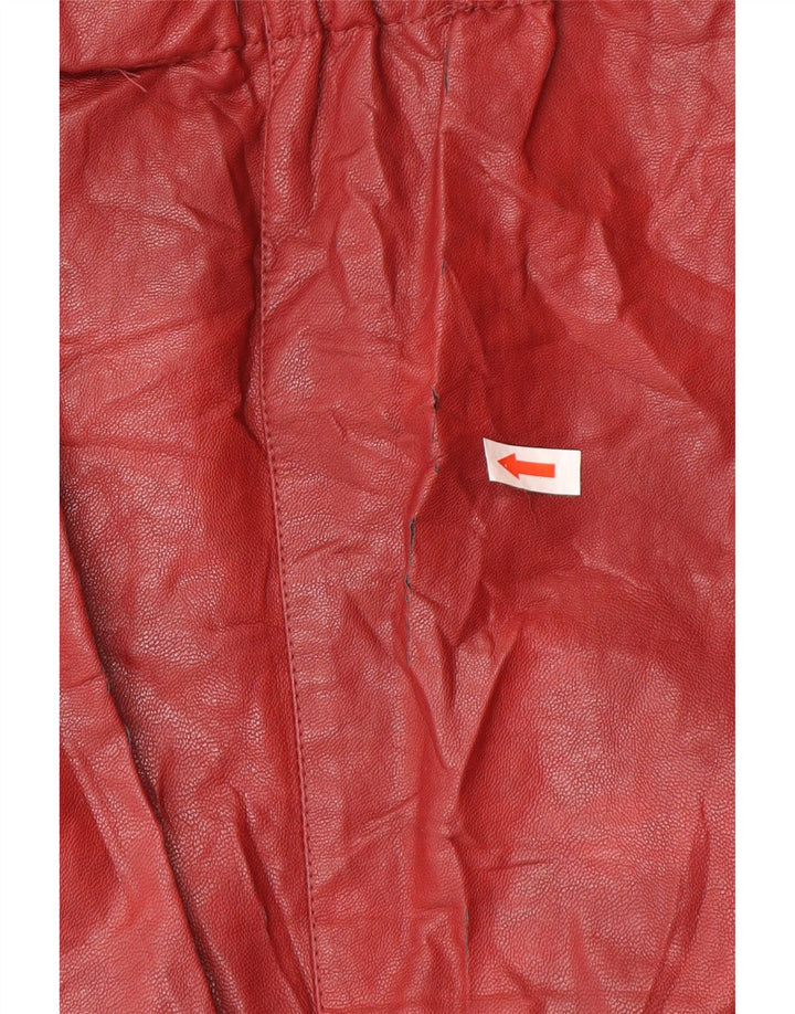 Zara Γυναικεία Δερμάτινη Φούστα Μικρή W26 Βουργουνδία