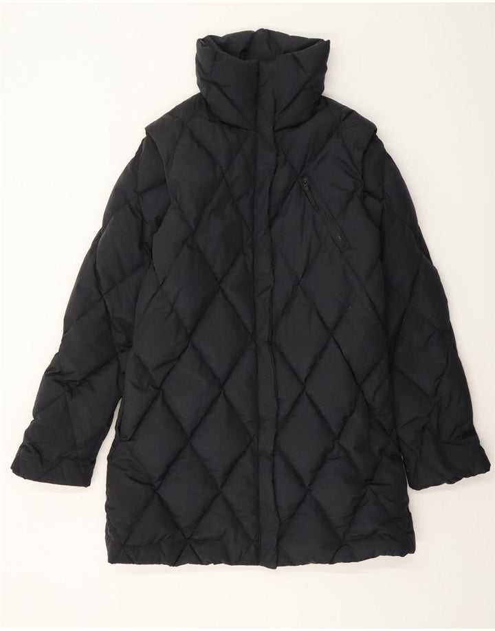 Armani Jeans Γυναικείο παλτό UK 14 Large Navy Blue Polyamide