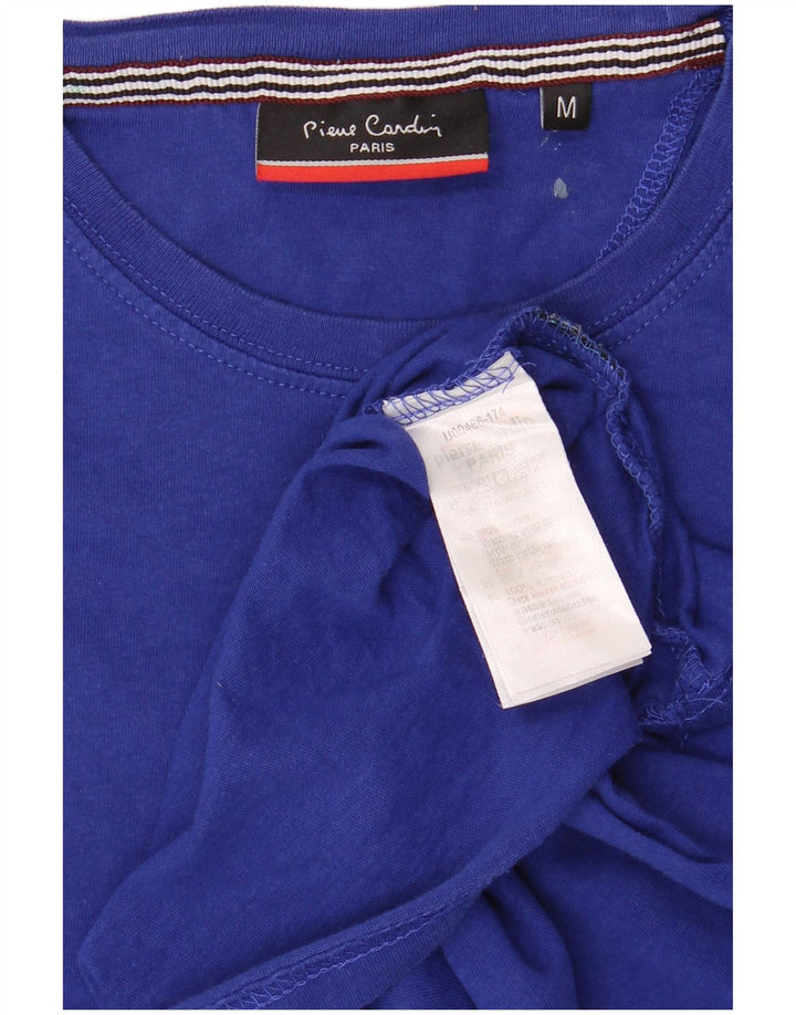 Ανδρικό T-Shirt Pierre Cardin Τοπ μεσαίο μπλε βαμβακερό
