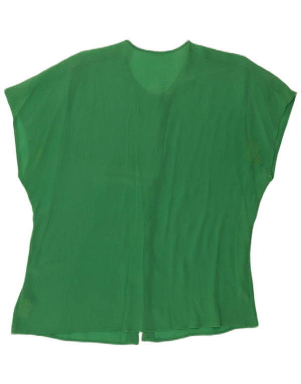 Vintage γυναικεία μπλούζα See Through Loose Fit Shirt UK 14 Medium Green