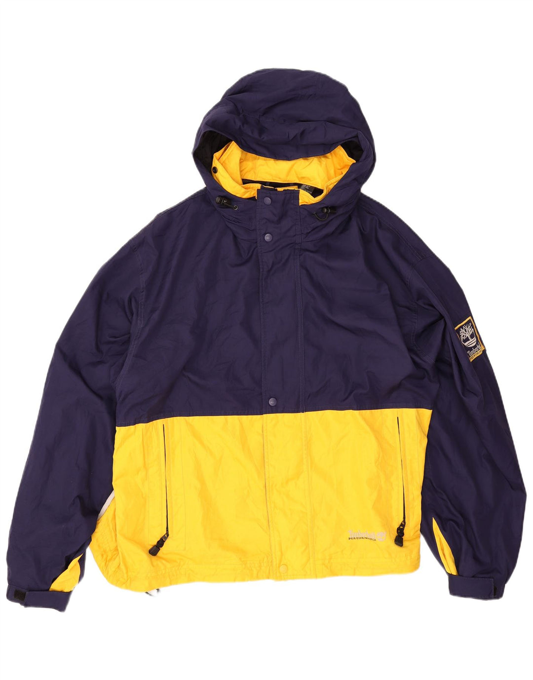 Ανδρικό μπουφάν βροχής με κουκούλα Timberland UK 42 XL Navy Blue Colorblock Πολυεστέρας