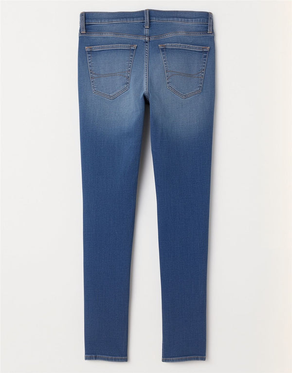 Hollister Womens Distressed Skinny Jeans W32 L32 Blue Cotton