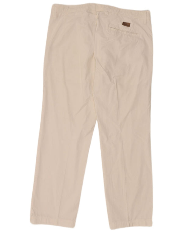 Ανδρικό ίσιο γκάζι παντελόνι Chino W36 L29 Λευκό βαμβακερό
