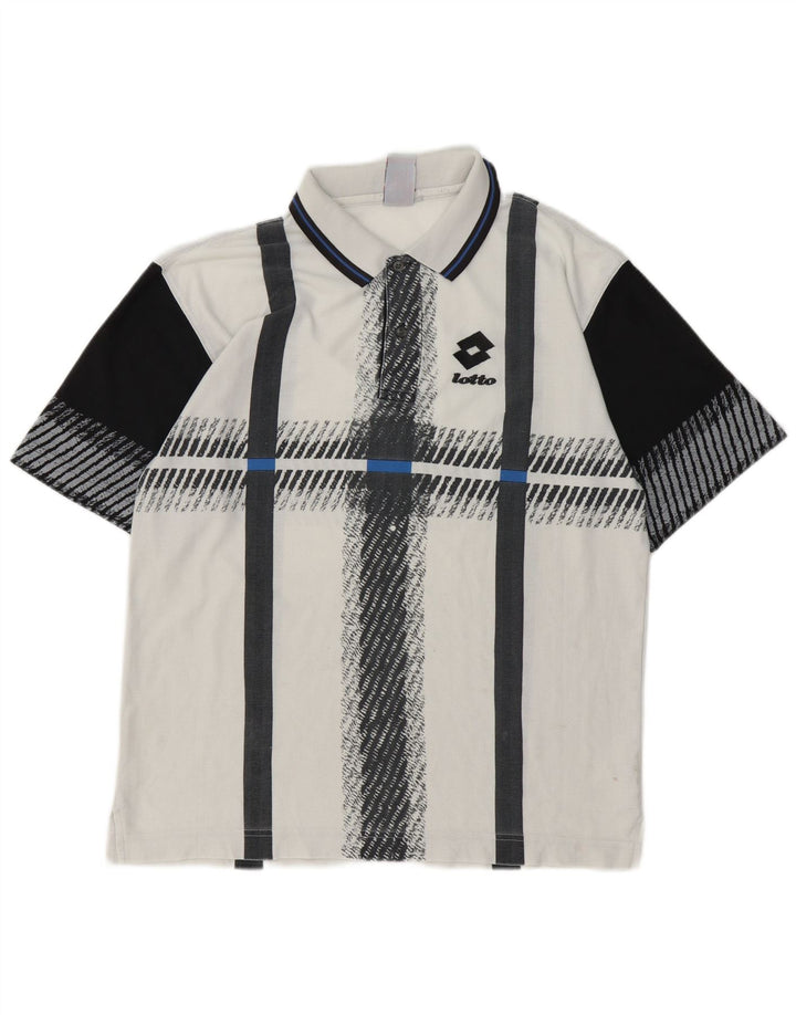 Lotto Ανδρικό πουκάμισο Polo Medium White Colourblock Polyester