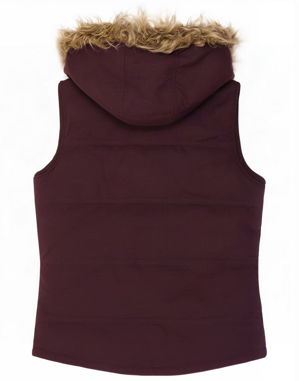 Fat Face Γυναικεία με κουκούλα με επένδυση Gilet UK 10 Small Purple Polyester