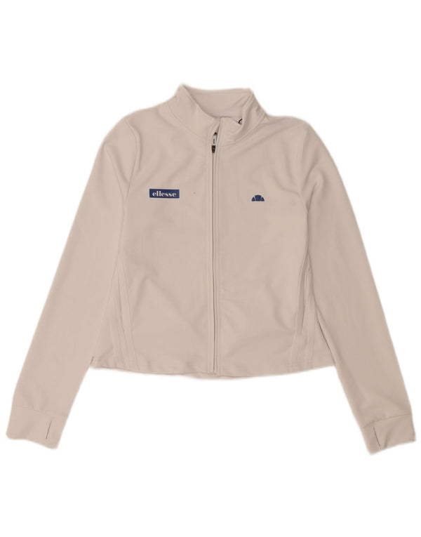 Ellesse Γυναικεία αθλητική φόρμα Top Jacket UK 10 Small White Polyester