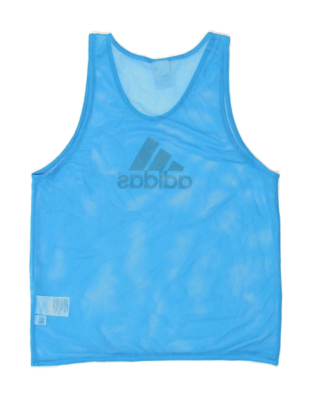 ADIDAS Womens Graphic Vest Top UK 10 Small Blue Polyester | Vintage Adidas | Thrift | Second-Hand Adidas | Used Clothing | Messina Hembry 
