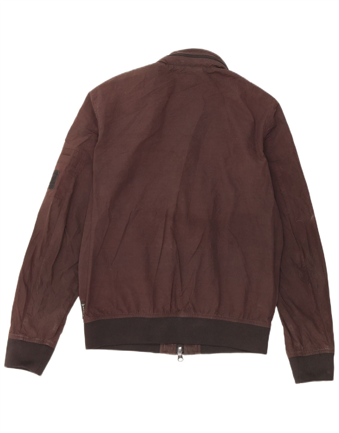 Armani Jeans Ανδρικό μπουφάν με κουκούλα bomber EU 48 Small Brown Polyester