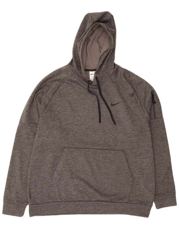 NIKE Ανδρικό Therma-Fit Hoodie Jumper 2XL Grey Polyester