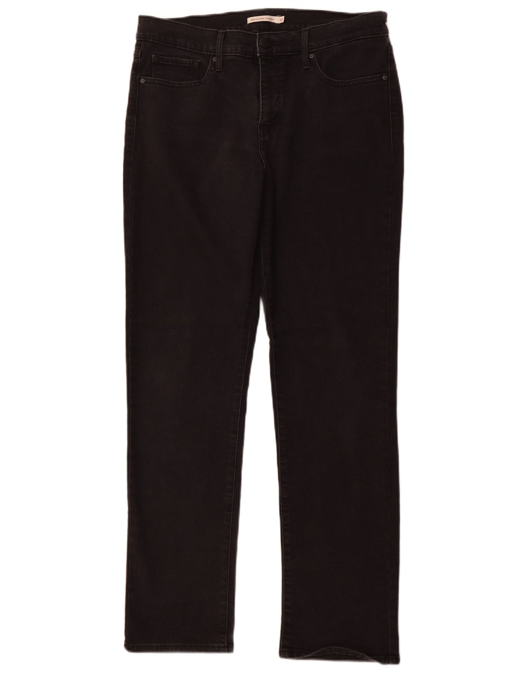 LEVI'S Womens 314 Shaping Straight Jeans W32 L32 Μαύρο βαμβακερό