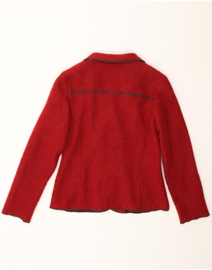 HABELLA Womens 3 Button Blazer Jacket IT 42 Medium Red Vintage Habella and Second-Hand Habella from Messina Hembry 