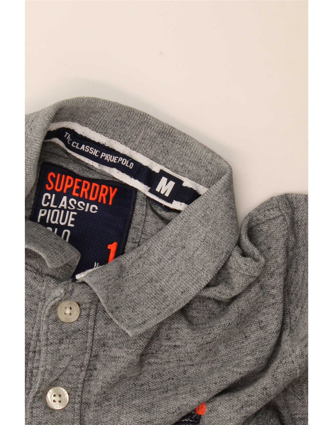Ανδρικό πουκάμισο πόλο Superdry με μεσαίο γκρι φλεκ
