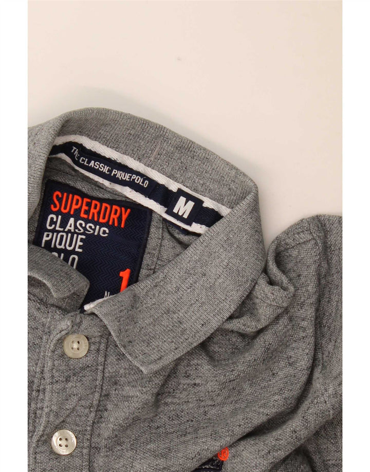 Ανδρικό πουκάμισο πόλο Superdry με μεσαίο γκρι φλεκ