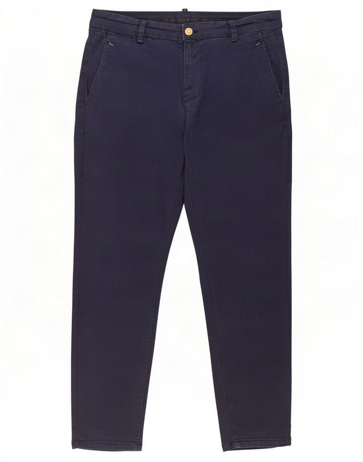 Ανδρικό παντελόνι Zara Slim Cropped EU 40 Medium W31 L26 Navy Blue