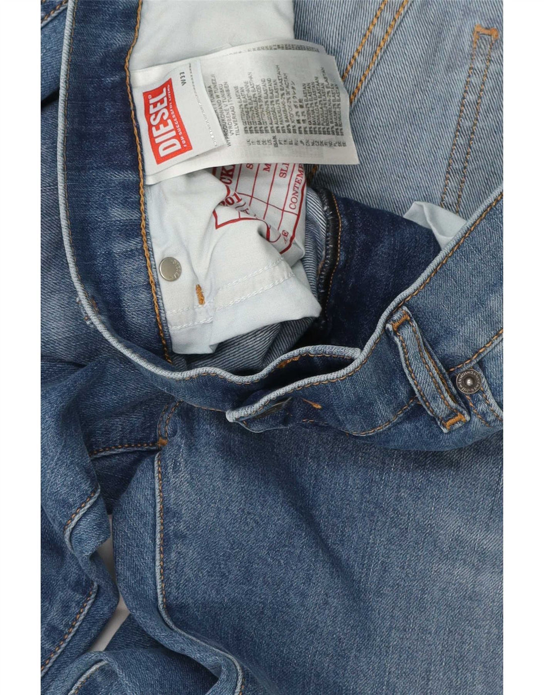 Diesel Ανδρικό Slim Jeans W33 L32 Μπλε βαμβακερό