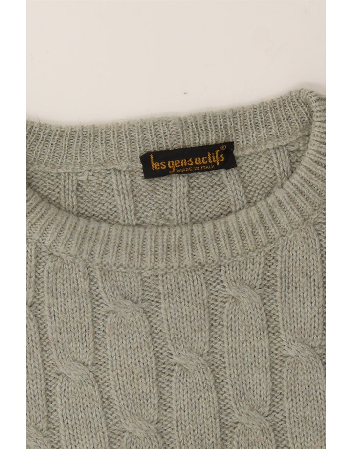 VINTAGE Mens Crew Neck Jumper Sweater XL Grey Vintage Vintage and Second-Hand Vintage from Messina Hembry 