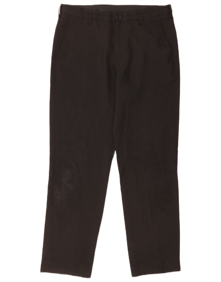 Marks & Spencer Ανδρικό παντελόνι Chino με κανονική εφαρμογή W32 L31 μαύρο πολυεστέρα