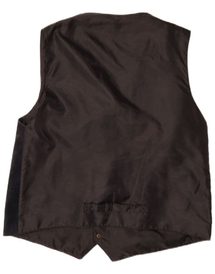 Vintage ανδρικό σουέτ γιλέκο μεσαίο ναυτικό μπλε