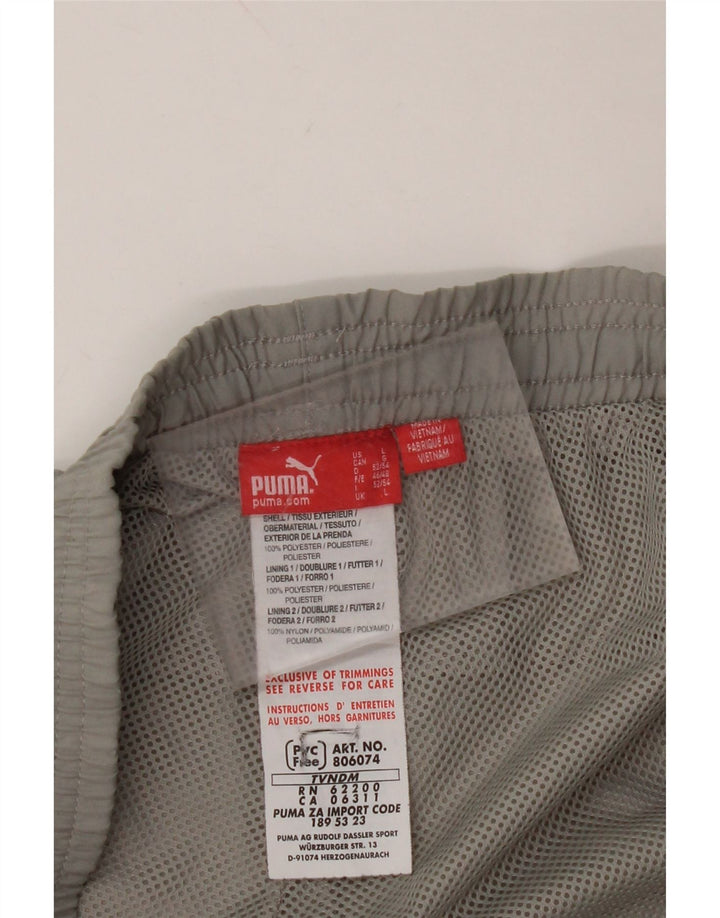 Ανδρική φόρμα αθλητικής φόρμας PUMA γραφική Joggers Large Grey Polyester