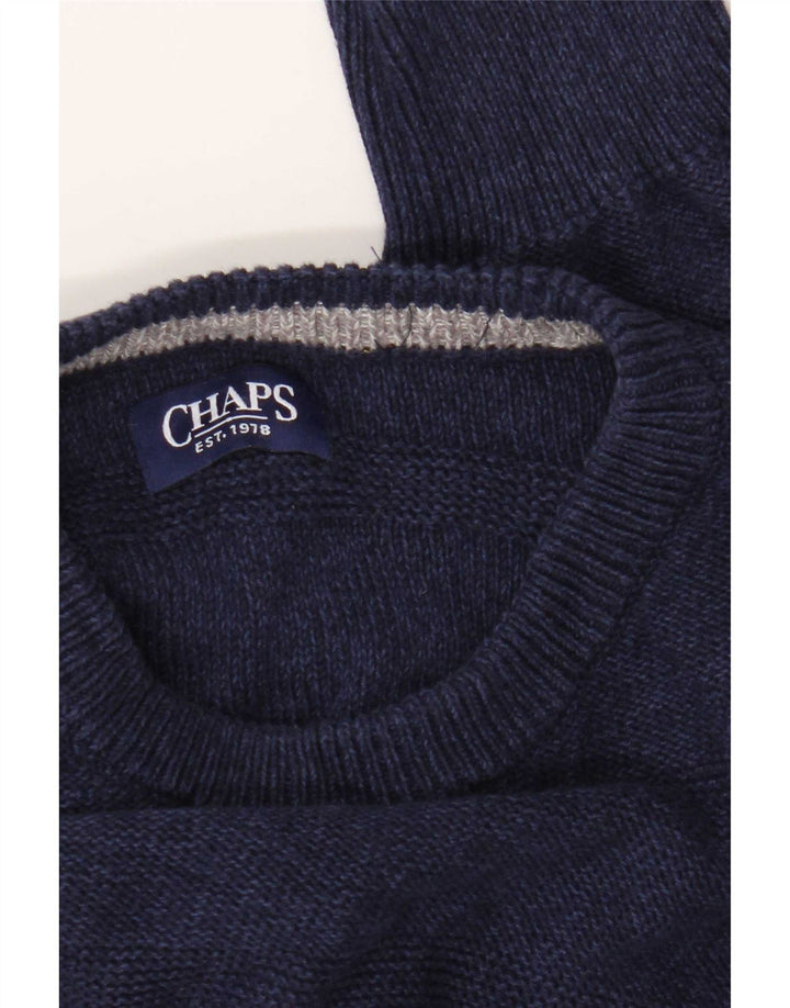 Ανδρικό πουλόβερ Chaps Boat Neck Jumper Medium Navy Blue ριγέ