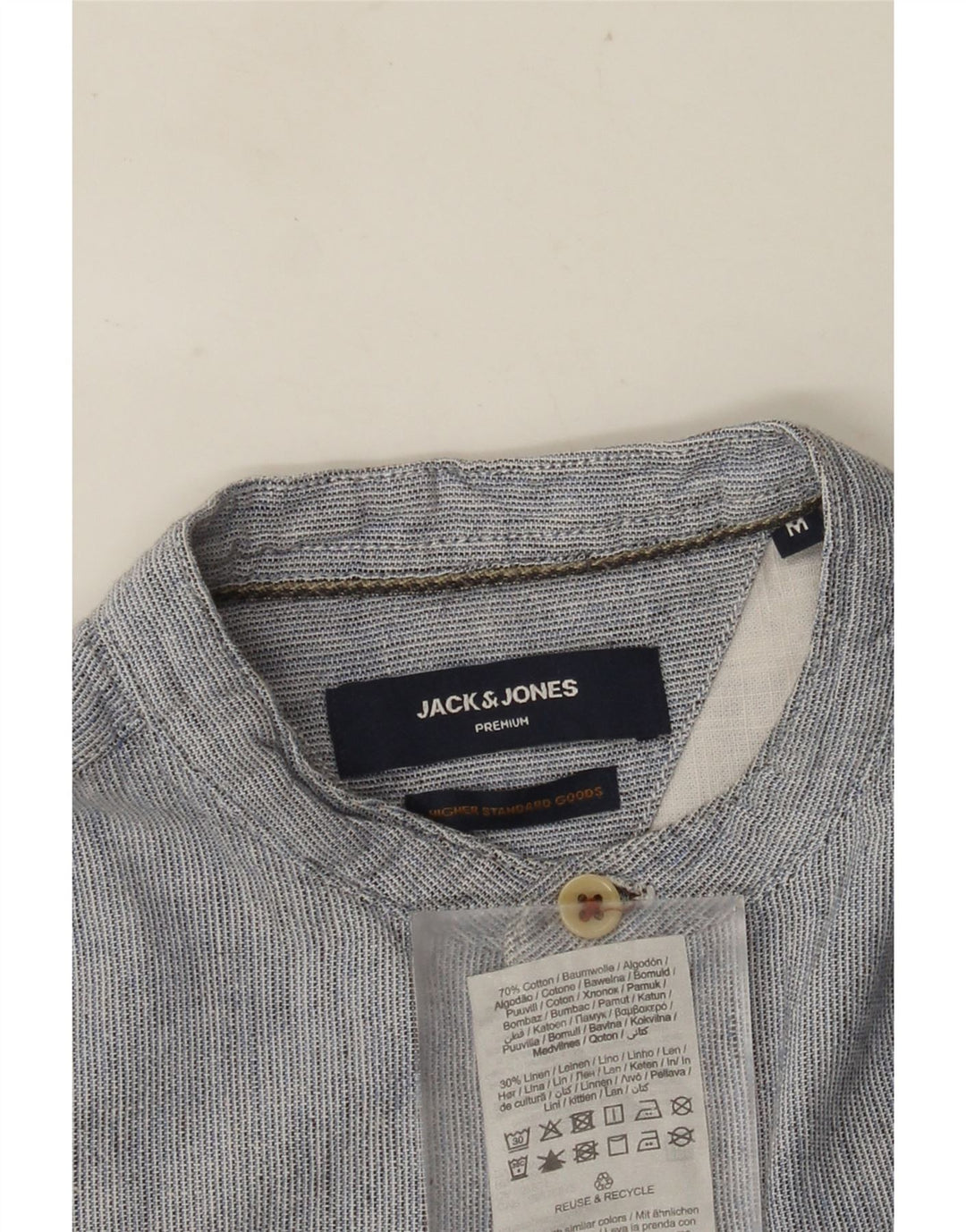 Ανδρικό πουκάμισο JACK & JONES Βαμβακερό με μεσαίο μπλε ρίγες