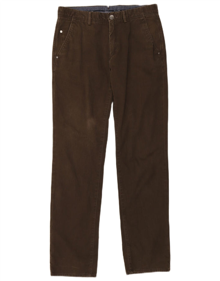 MASSIMO DUTTI Ανδρικό ίσιο παντελόνι Chino EU 40 Medium W31 L32 Καφέ