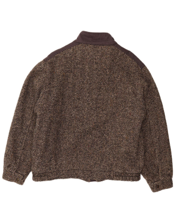 Ανδρικό μπουφάν Faciba Bomber IT 56 3XL Καφέ Colorblock Μαλλί