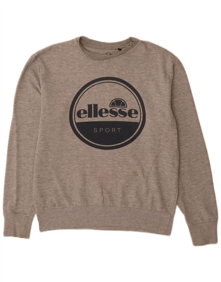 Ανδρικό γραφικό φούτερ Ellesse, μεσαίο γκρι βαμβακερό