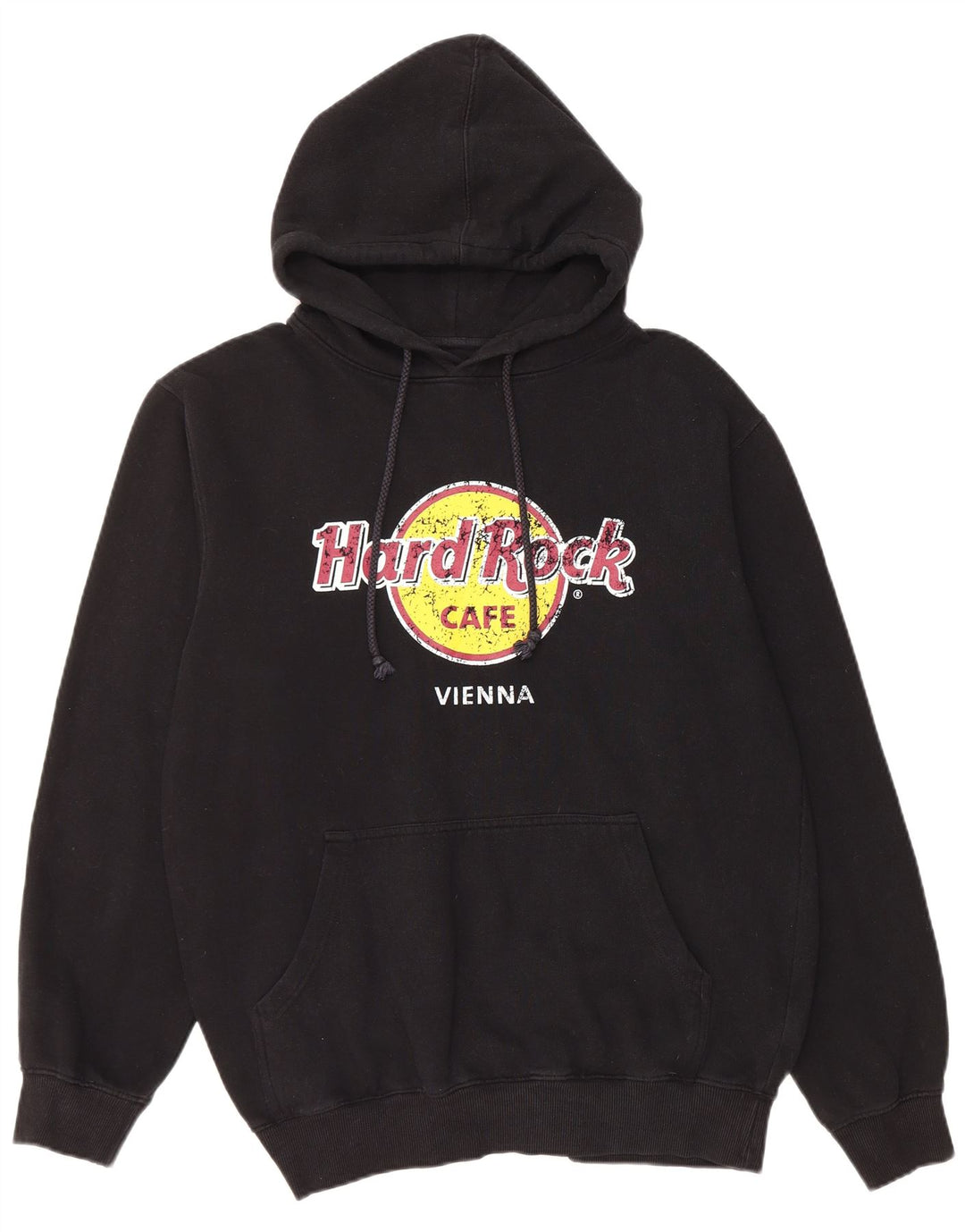 HARD ROCK CAFE Ανδρικά Vienna Graphic Hoodie Jumper μεγάλο μαύρο βαμβακερό