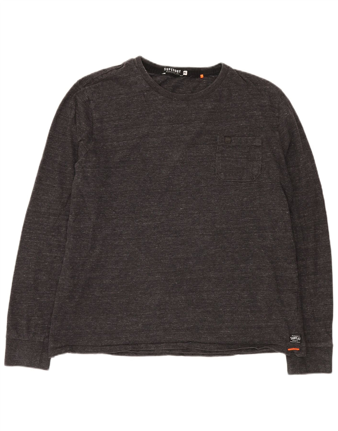Ανδρικό μακρυμάνικο SUPERDRY Μπλουζάκι 2XL Γκρι βαμβακερό