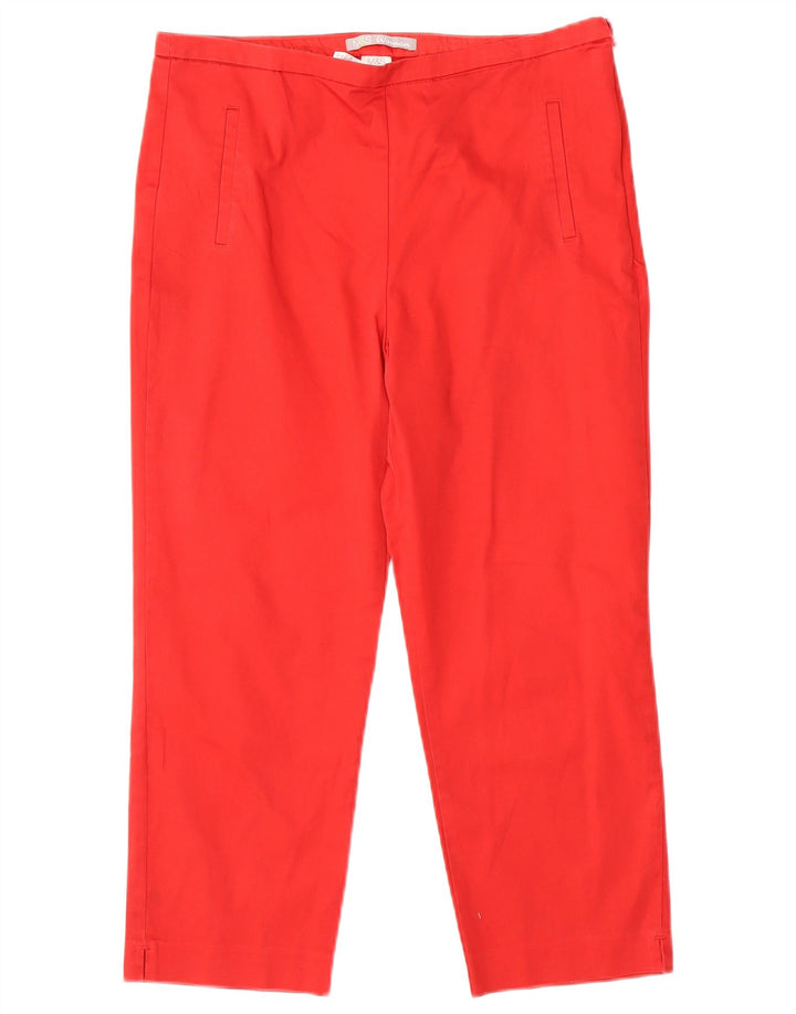 Marks & Spencer Γυναικείο ίσιο παντελόνι Capri UK 12 Medium W30 L21 Red