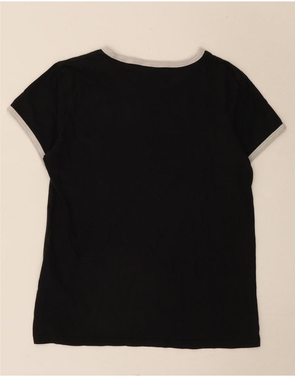Levi's Womens Perfect Crew T-Shirt Top 10 Small Black Colourblock Cotton