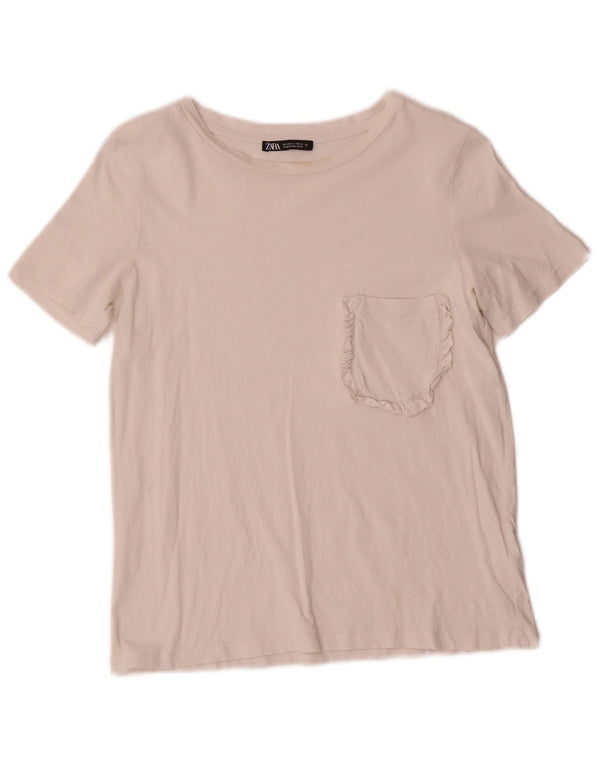 Zara Γυναικείο T-Shirt Top UK 10 Small White