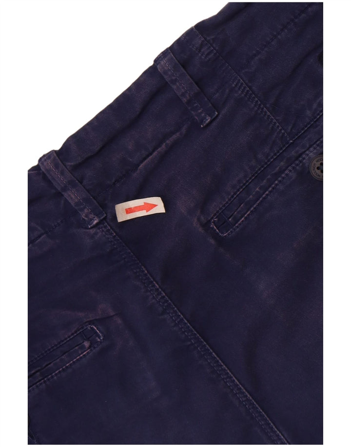 Ανδρικό σορτς chino Woolrich W30 από βαμβακερό μεσαίο ναυτικό μπλε