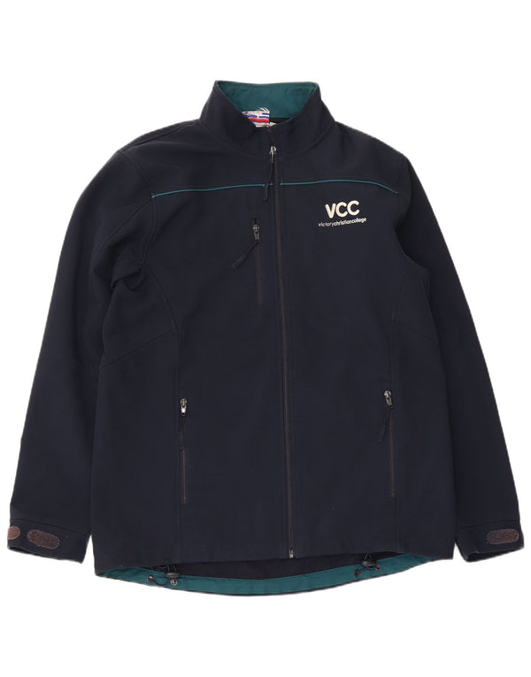 Champion Ανδρικό γραφικό τζάκετ αντιανεμικό UK 38 Medium Navy Blue Polyester