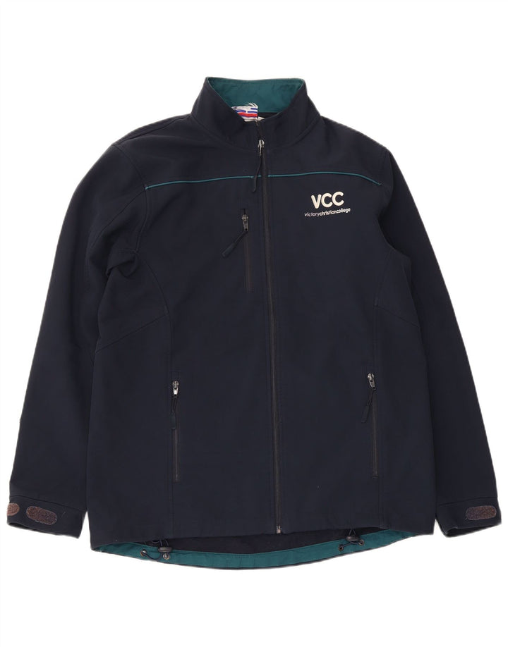 Champion Ανδρικό γραφικό τζάκετ αντιανεμικό UK 38 Medium Navy Blue Polyester