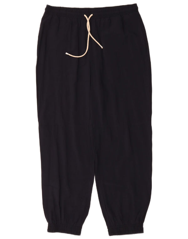 Zara Womens Tracksuit Trousers Joggers XL  Navy Blue Polyester