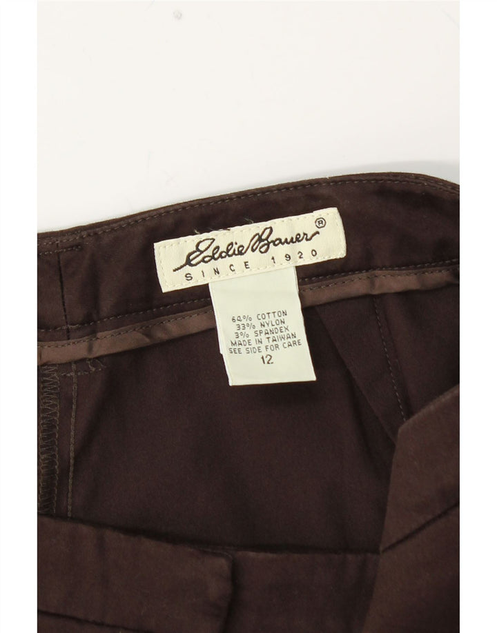 EDDIE BAUER Γυναικείο ίσιο παντελόνι Chino US 12 μεγάλο W32 L30 καφέ