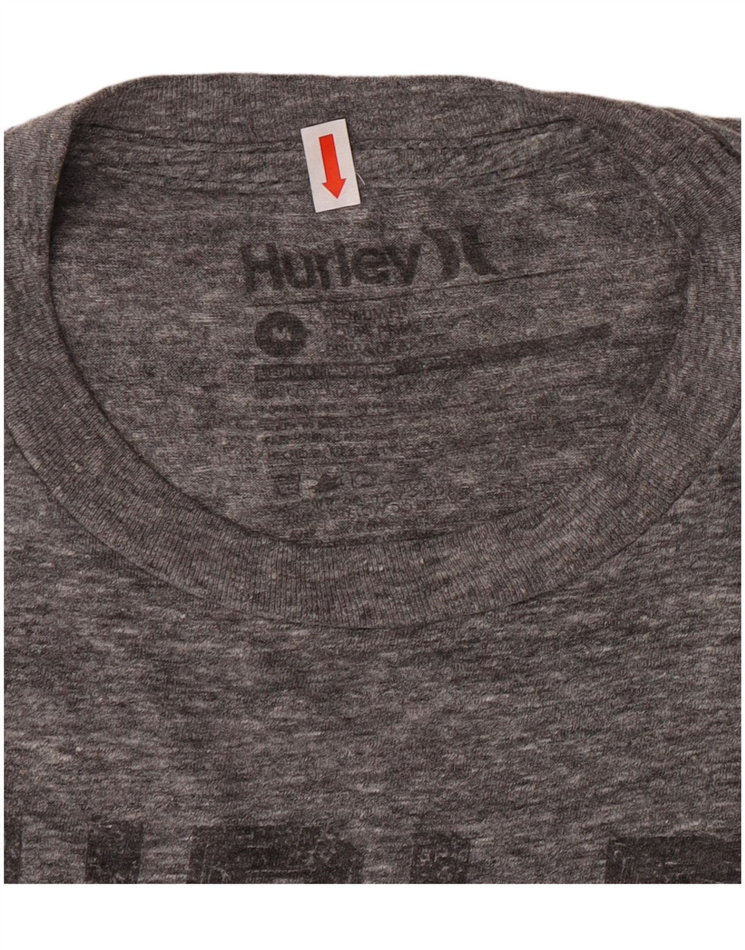 Ανδρικό T-Shirt με γραφικό κανονική εφαρμογή Hurley Top Medium Grey