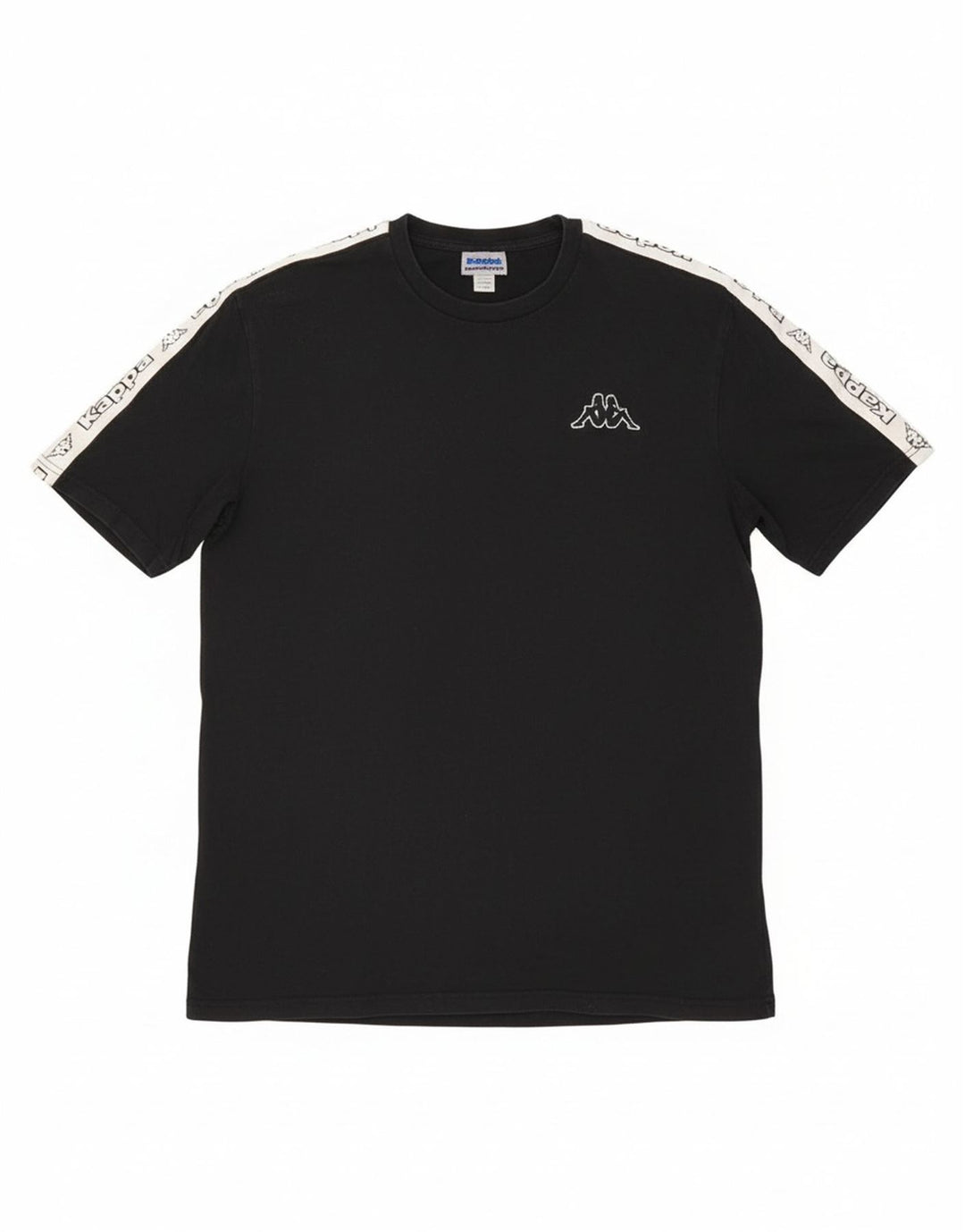 Ανδρικό γραφικό T-Shirt Kappa Top Large Μαύρο Βαμβακερό