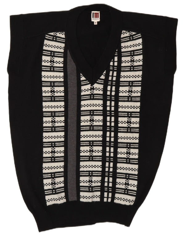 I'm ISOLA MARRAS Γυναικείο γιλέκο Longline Tank Top UK 14 Medium Μαύρο ριγέ