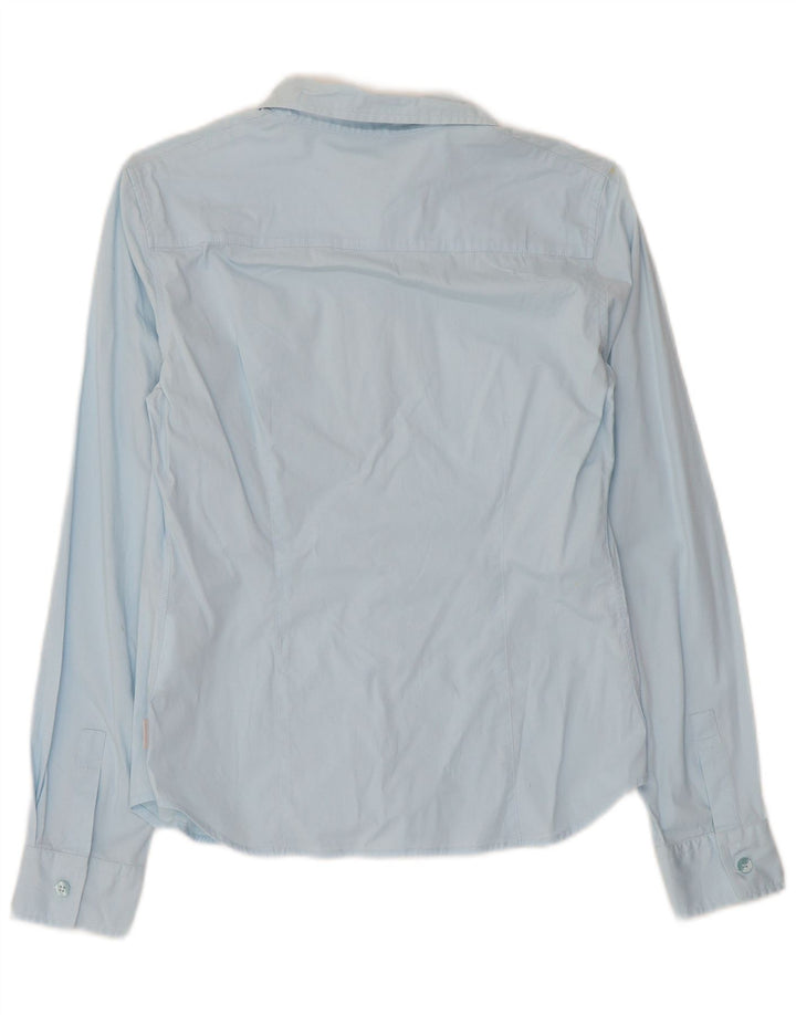 Calvin Klein Jeans Γυναικείο Πουκάμισο UK 14 Μεγάλο Μπλε Βαμβακερό