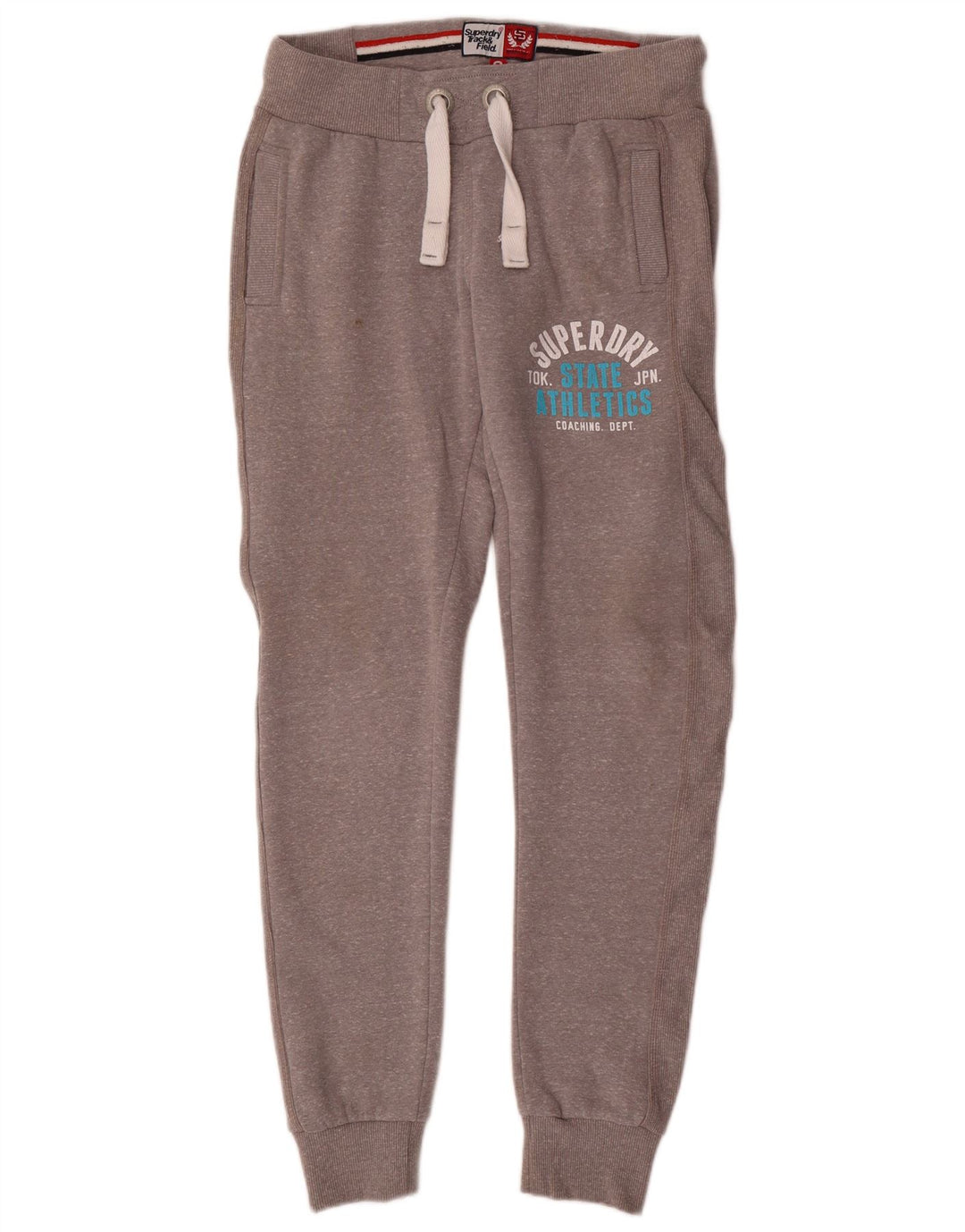 SUPERDRY Ανδρικά γραφικά αθλητικά παντελόνια Joggers Small Grey Polyester