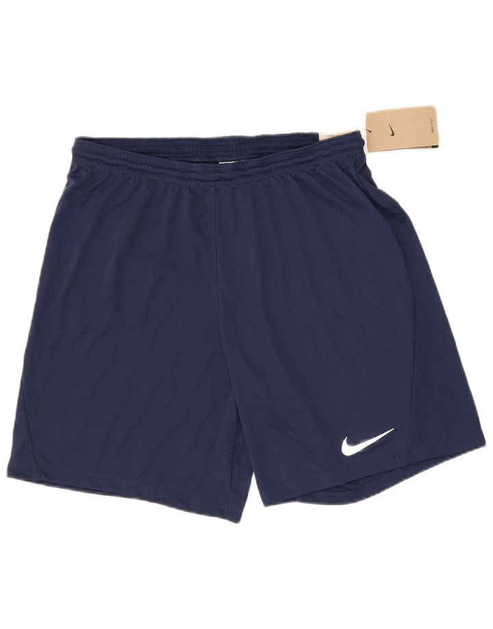 Ανδρικό αθλητικό σορτς Nike Dri Fit με μεγάλο μπλε ναυτικό πολυεστέρα