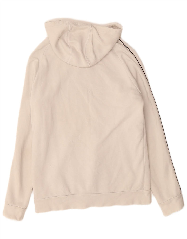 ADIDAS Boys Hoodie Jumper 15-16 ετών Λευκό βαμβακερό