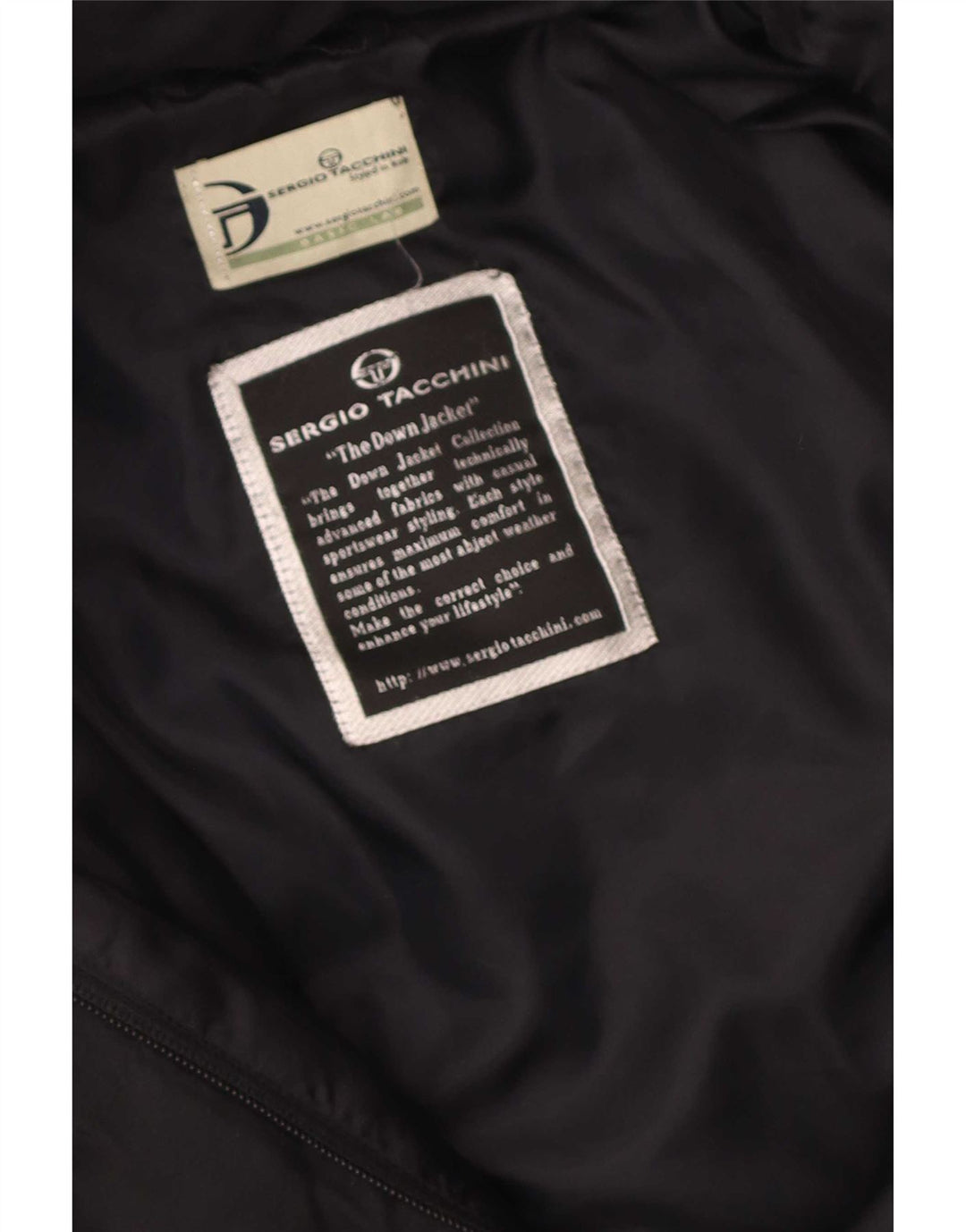 Sergio Tacchini Γυναικείο παλτό με κουκούλα UK 16 Large Μαύρο