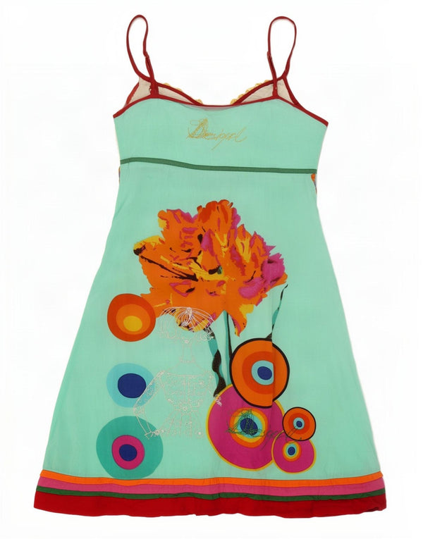 Desigual Γυναικείο γραφικό σαμαράκι EU 40 Medium Blue Floral Viscose